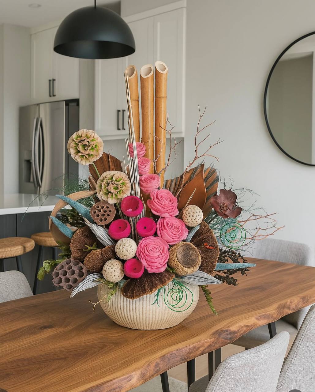 Custom dried flower arrangement