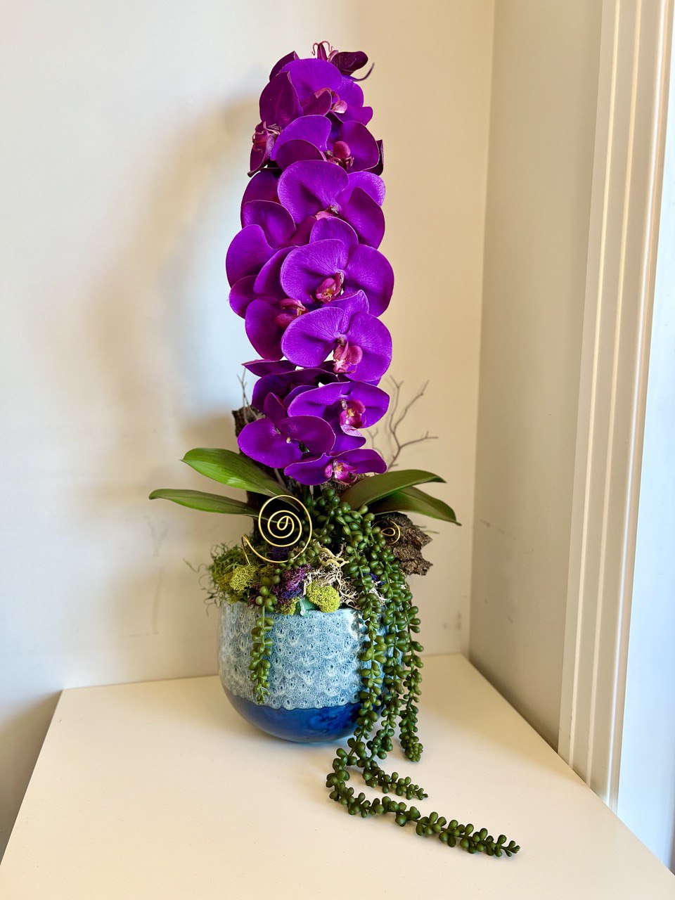 Orchid Floral Arrangement in Planter (Premium version) - Image 2